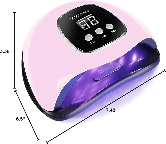 BIGBEAR UV Light for Nails,UV LED Nail Lamp for Gel Polish, Fast Nail Dryer | 48W with Automatic Sensor, 3 Timer Setting, Small and Portable, LED Nail Light for Fingernail and Toenail