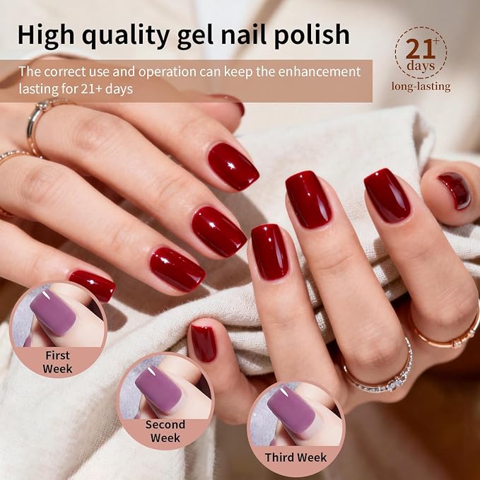 JODSONE 60 PCS Gel Nail Polish Starter Kit with U V Light 55 Colors Gel Polish Base Top Coat for Women and Girls