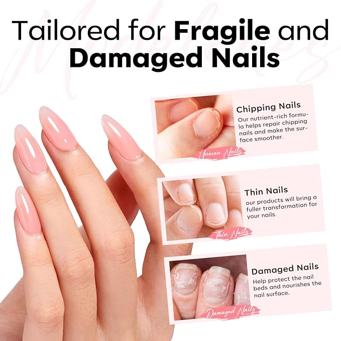 modelones Builder Rubber Gel Base Coat for Nails, Jelly Pink Rubber Base Gel Nail Polish for Strengthen Apex Building Extension Protect Weak Nails Long Last U V Manicure Gift for Women