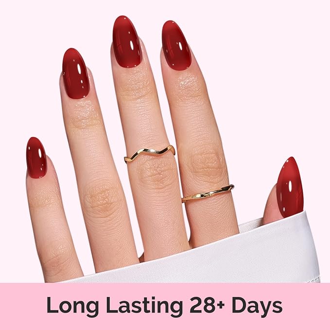 MelodySusie Jeweliver Gel Nail Polish, 0.5Fl.oz Gel Polish Red Brown Color Soak Off UV LED Light Cure Gift for Women Manicure Nail Art DIY at Home B6803