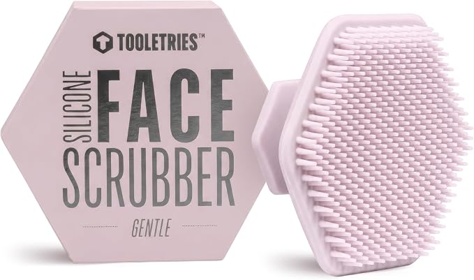 TOOLETRIES Silicone Face Scrubber, Facial Cleansing Brush - Blossom | Gentle facial exfoliator for deep pore cleansing, dead skin removal and a soft, refreshing massage.