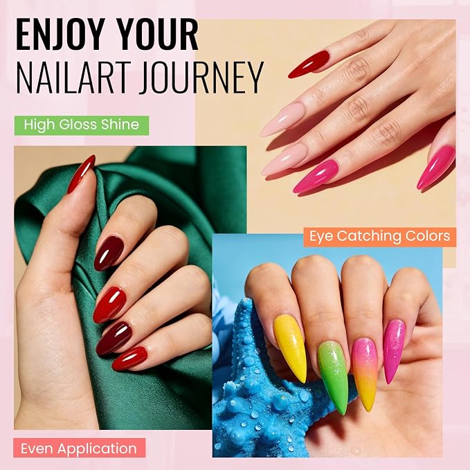 Phoenixy 45+5 Gel Polish Kit with UV Light and Nail Drill 68 PCS Nail Kit | 45 Colors Gel Nail Polish with 5 Base/Top Coat Manicure Set with Everything Home Salon Gifts for Women