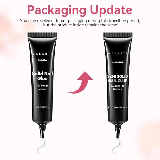 Makartt Press On Nail Glue: 10ML, 20s Air Dry, Semi Solid No Mess,Hema-Free | No UV Lamp Needed, Strong & Long-Lasting, Gap-Filling for Flat or Curved Nails, Adjustable for Beginners, Precise Control