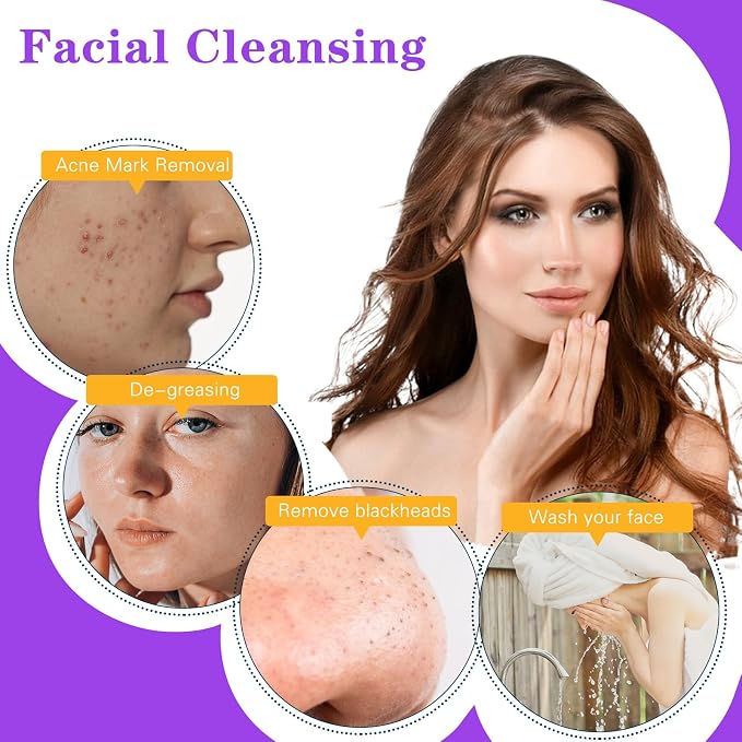 100 Pack Facial Cleansing Brush Face Scrubber Face Exfoliator Exfoliating Brush Soft Silicone Scrubber Handheld Wash Scrub Pad Tool for Deep Cleaning Pore Blackhead Delicate Dry Skin Care Women