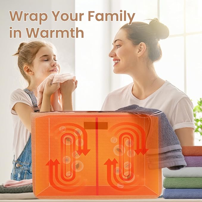 Towel Warmer Bucket - Hot Towel Warmer for Bathroom & Home Spa, Fits 3 Oversized 40"x70" Towels/Bathrobes/Blankets, Auto Shut Off & Adjustable Timer (Countertop- Geometric Weave Style)