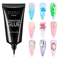 Makartt Rhinestone Glue for Nail: Gems/Charms/Crystals/3D Decorations 30ml | UV/LED Lamp Cured, Large Charms, Flatback Stones, Small Beads and Pearls, 3D Sculpting and Raised Designs, DIY and Salon Use