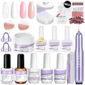 SAVILAND Builder Nail Gel Kit with Nail Drill: Clear Pink Nude White Gel Builder for Nails VE Castor Oil Ultra - Hard Gel with U V Lamp Base Top Coat for Nail Apex Extension Strengthener SSProAcryl X | Clear Pink Nude White Gel Builder, UV Lamp Base To...