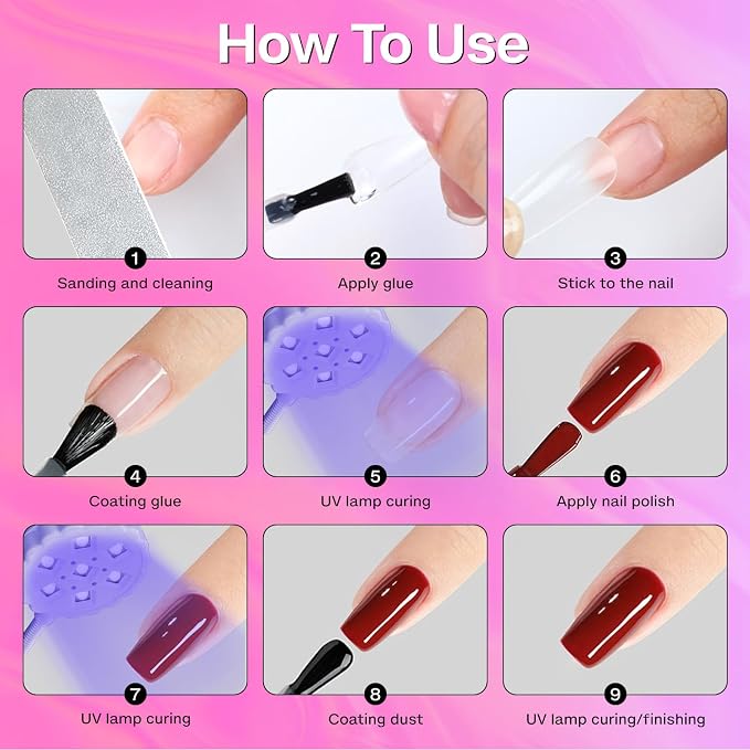 LIORA UV LED Nail Lamp: Portable USB 6W Flexible Gooseneck Desk Lamp with Clamp, Flash Cure Gel Nail Dryer for Home DIY & Salon Use