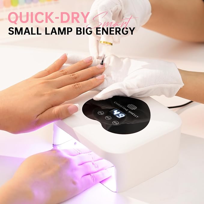 UV Light for Gel Nails, 48W Plug-in Mini UV Nail Lamp | Portable Nail Lamp Diamond Nail Dryer with Touch Control Auto Sensor and 3 Timer Settings Nail Light Curing Lamp, Home