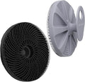Food-Grade Silicone Body Scrubber Exfoliating & Massaging Brush, Black+Gray | INNERNEED Hygienic Shower Scrub Skin Wash Bath Tool for All Skin Types, Lathers Well, Longer Service Life