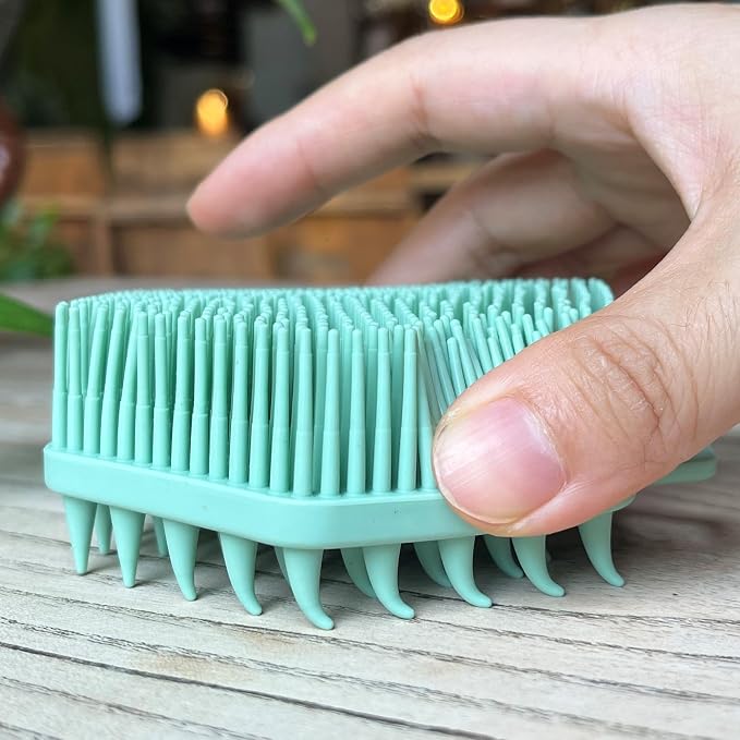 Premium Sensory Brush for Kids or Autism,Soft Silicone Body Scrubber,2 in 1 Sensory Room Occupational Therapy Fidget Brushes,Silicone Loofah,Pets Shower Brush Bath Shampoo Brushes