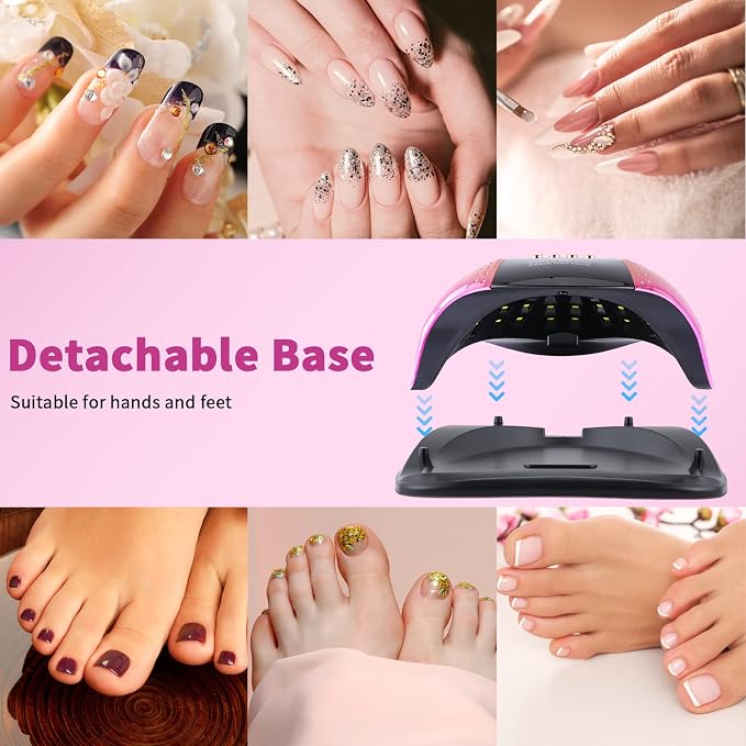 268W UV LED Nail Lamp | Fast Curing, 57Pcs Lamp Beads, 4 Timers