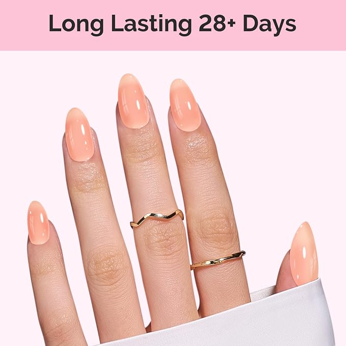 MelodySusie Nude Gel Nail Polish, 0.5Fl.oz Jeweliver Milky Gel Polish Milky Nude Pastel Color Sheer Gel Nails Soak Off UV LED Light Cure Gift for Manicure Nail Art DIY at Home JM28