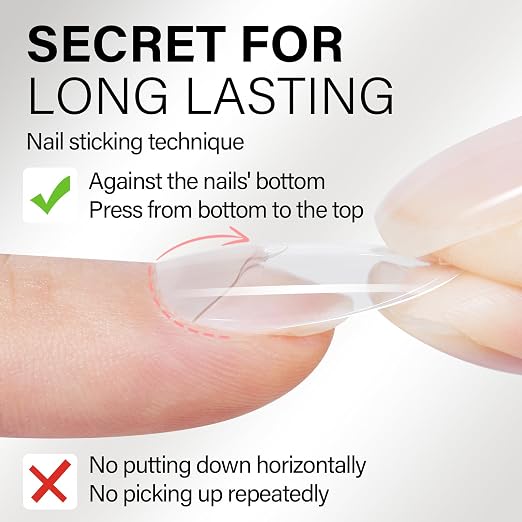AILLSA Nail Gel Glue 2PCS Lamp Curing Needed Super Strong | Nails Tip Glues Semi-Solid Professional False Gel Nail Glue for Acrylic Nail Tips Press on Nails
