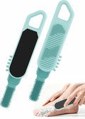 Toe Cleaning Brush,Foot Scrubber in Shower, Multi-Functional Silicone Gap Brushes Between Toes Cleaner Soft Feet Care Scrub Silicone Foot Callus Remover for Men Women Dead Skin Cracked Heels, 1PCS