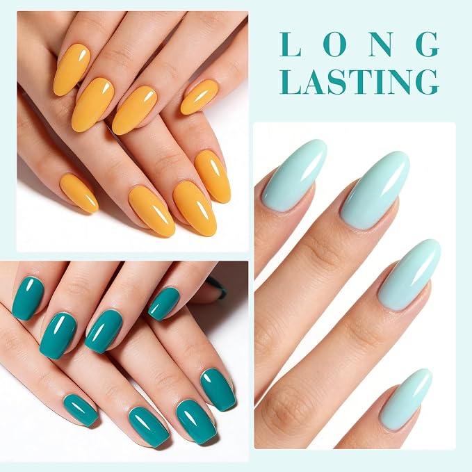 CANNI 9ML Gel Nail Polish Set, 6 Bold Shades UV LED Soak Off Gel Polish | Smooth Application • Highly Pigmented • Glossy Finish • Long-Lasting Wear • Nail Art • Salon DIY Manicure • Easy Application