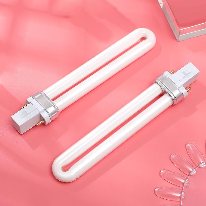 SEWACC 4pcs U- Shaped Nail Dryer Lamp Bulb Tube 9W UV 365nm Lamp Tube for Nail Art Dryer Manicure Tool UV Bulb Light Replacement