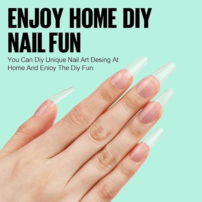 TOMICCA 15ML 4-in-1 Nail Glue Gel for Press on Nails | UV LED Lamp Required, Super Strong Brush on Glue, Multi-Functional Base Coat, DIY Home and Salon Use