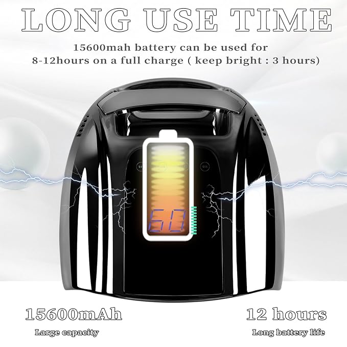 96W Rechargeable UV LED Nail Lamp, Cordless UV Light for Nails with LCD Display Auto Sensor, 4 Timer Setting and Smart Sensor Nail Dryer,Nail Cure Light with Removable Bottom (Black)