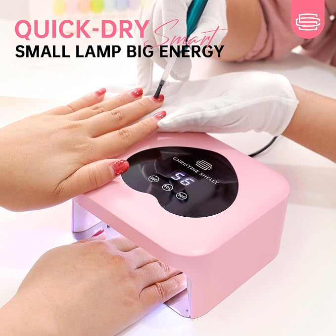 UV Light for Gel Nails, 48W Plug-in Mini UV Nail Lamp | Portable Nail Lamp Diamond Nail Dryer with Touch Control Auto Sensor and 3 Timer Settings Nail Light Curing Lamp, Home