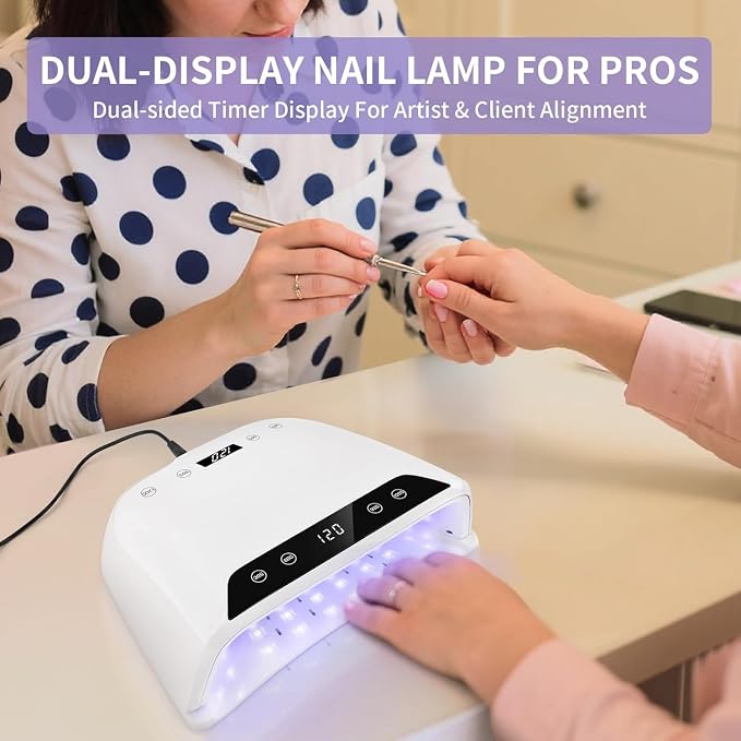 2026 Upgraded UV Nail Lamp for Gel Polish, 【4-Timer & Auto Sensor】 Professional Gel Cure Lamp, 【Big Cavity Design】 Advanced Rechargeable Nail Lamp for Travel & Home Manicure
