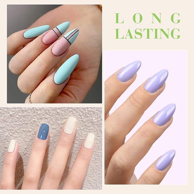 CANNI 9ML Gel Nail Polish Set, 6 Spring Shades UV LED Soak Off Gel Polish | Smooth Application • Highly Pigmented • Glossy Finish • Long-Lasting Wear • Nail Art • Salon DIY Manicure • Easy Application