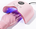 MelodySusie UV Nail Lamp P-Plus30A with UV Gloves for Gel Nail Polish | 24W,3 Timer Settings,Smart Sensor,LCD Display,30 UV/LED Beads,Builder Gel,Jelly Gel,Base Top Coat,for Beginners at Home