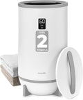 SereneLife Towel Warmer & Blanket Warmer, Single Touch Hot Towel Warmer with LED Ring, Timer, Auto Shut Off, 21.5" Bathroom Towel Warmer with 20L Capacity Fits 2 Towels, Includes 2 Fragrance Discs