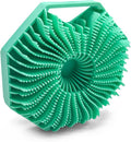 Silicone Body Scrubber Loofah Silicone Scrubber for Nourishing Non-Slip Handheld Cleansing Brush Mens Body Scrubber for Women Long-Lasting & Easy to Clean（Green）