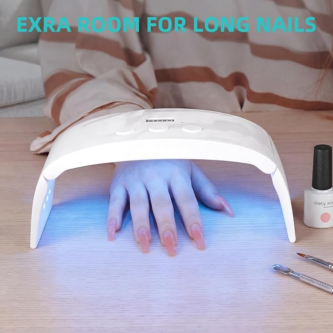 UV LED Nail Lamp, Portable Foldable Nail Dryer, Fast Curing Light for Gel Nail Polish