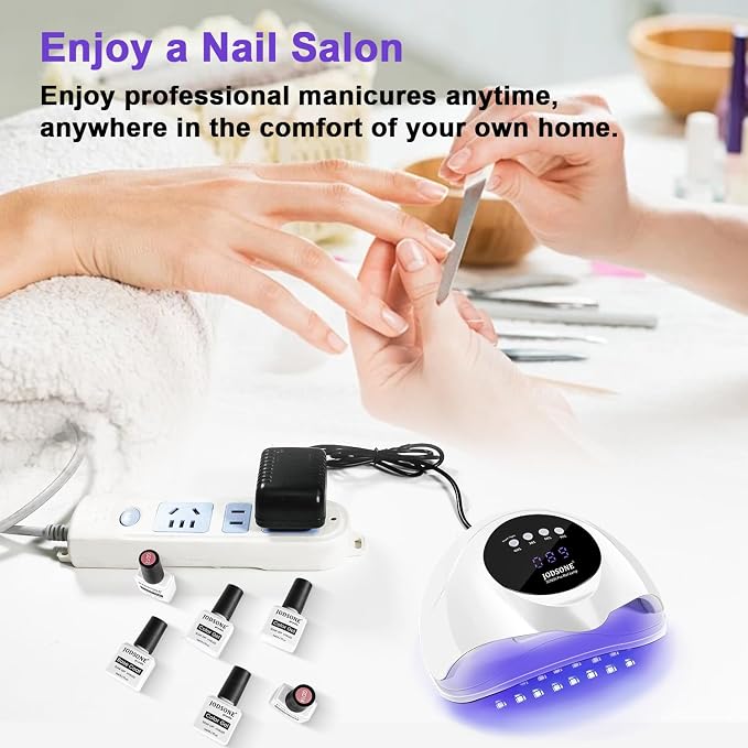 JODSONE U V LED Nail Lamp,2-in-1 Design for Nail Tip and Gel Nails Polish Fast Curing with 4 Timer Smart Sensor