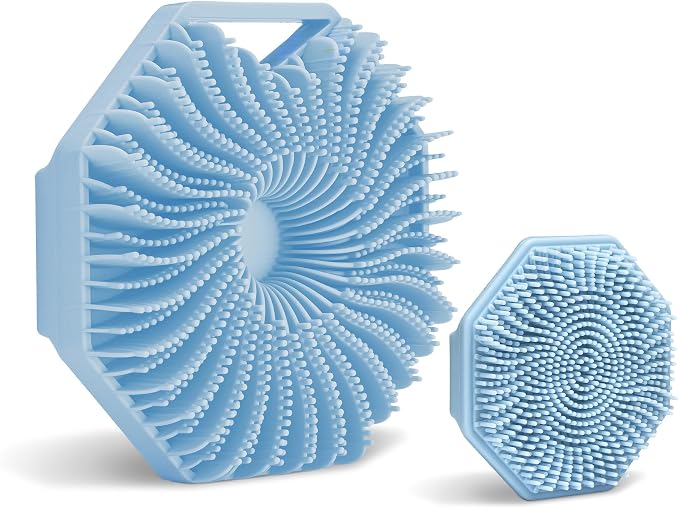 Sud Scrub® Body Scrubber + Face Scrubber Set (Blue)