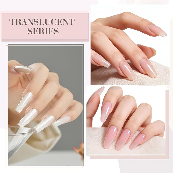 CANNI 9ML Jelly Gel Nail Polish Set, 6 Nude Pink Shades UV LED Soak Off Gel | Smooth Application • Highly Pigmented • Glossy Finish • Long-Lasting Wear • Nail Art • Salon DIY Manicure • Easy Application