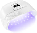 LadyMisty UV Nail Lamp - Fast Drying, UV Light for Gel Nails with 30 Dual Lamp Beads, 4 Timer, LCD Display, Energy Efficient LED Nail Light for Home & Salon (White)