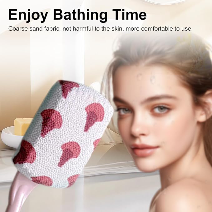 Shower Back Brush,Non-Slip Shower Brush with Long Handle,Gentle Exfoliation, No Harm to Skin, Suitable for All Kinds of Skin