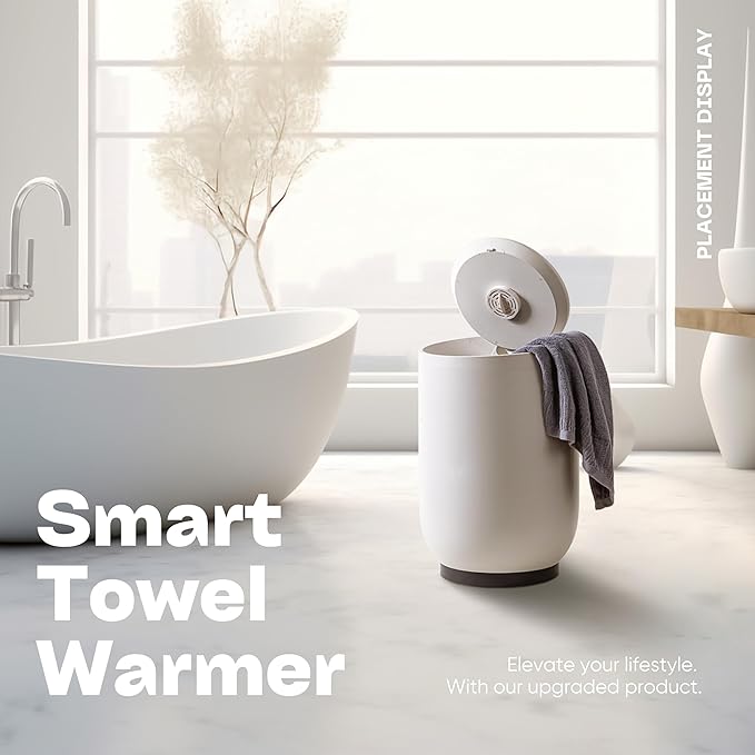 Smart Towel Warmer - Coolbreeze Insulation Tech | Voice Control with Alexa & Google Assistant | Stainless Steel Bucket | Matte Finish | 20L