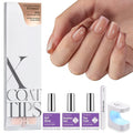 BTArtboxnails XCOATTIPS SkinTone French Tip Press On Nails Kit, M Almond | Lamp-Curable, 4-Week Wear, Salon Quality Value at Home, 160 Nail Tips, Glue, Builder Gel, Top Coat, Nail Lamp, All-in-one Kit