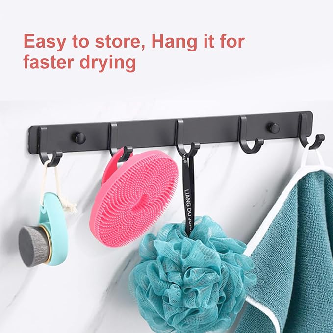 Food-Grade Silicone Body Scrubber Exfoliating & Massage Brush, DGreen+Pink | INNERNEED Hygienic Shower Scrub Skin Wash Bath Tool for All Skin Types, Lathers Well, Longer Service Life