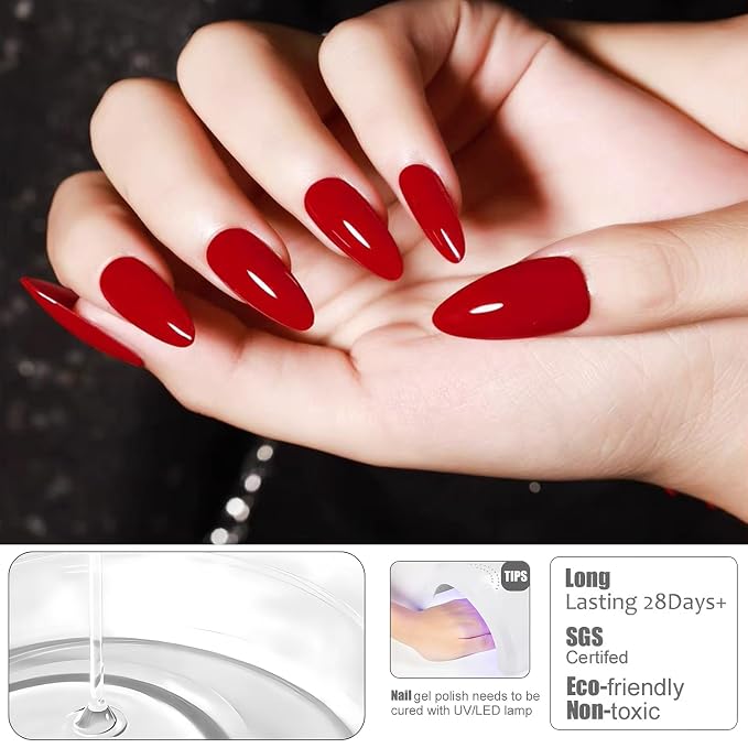 Vishine UV LED Nail Lamp Gel Nail Polish Set with 32 Colors & 4 Bottles of Base and Glossy Matte Top Coat Soak off Gel Nail Set Suitable for All Seasons Gifts