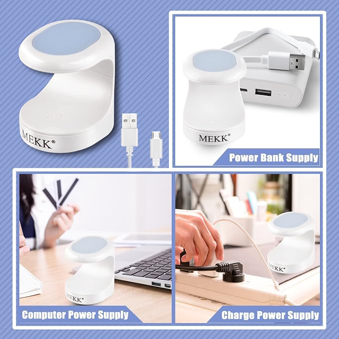 MEKK Mini UV Light for Gel Nails,16W Single Finger UV LED Nail Lamp,Portable Small Professional Flash Cure Lamp,Compact Design for Home and Salon -Blue