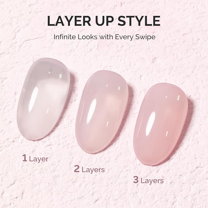 MelodySusie Jeweliver Gel Nail Polish, 0.5Fl.oz Pink Gel Polish Cream Color Soak Off UV LED Light Cure Gift for Women Manicure Nail Art DIY at Home B6615
