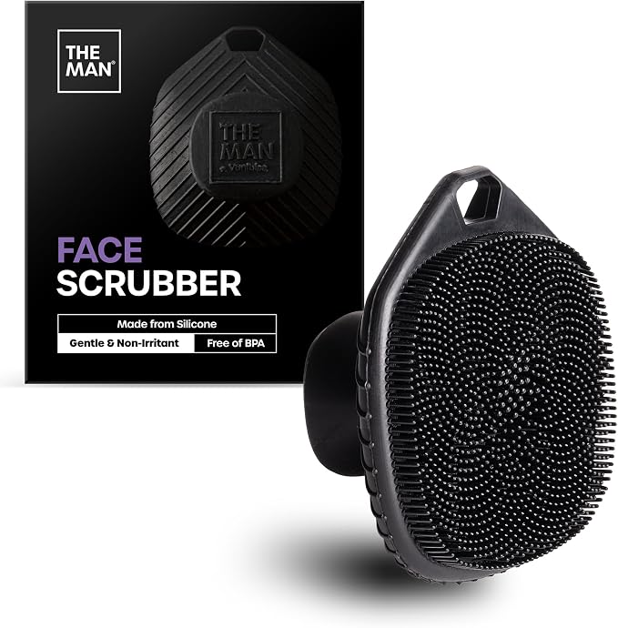 The Man Silicone Face Scrubber for Men, Face Cleansing Brush | Silicone face scrubber, cleanse skin, gently exfoliate and refresh your daily skincare routine.