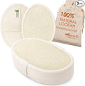 Natural Loofah Sponge 3 Pack for Shower, Organic Luffa Exfoliating Body Scrubber, Eco Friendly Biodegradable Bath Sponge, Plant Based Body Exfoliator for Men Women, Shower Loofah with Hanging Rope