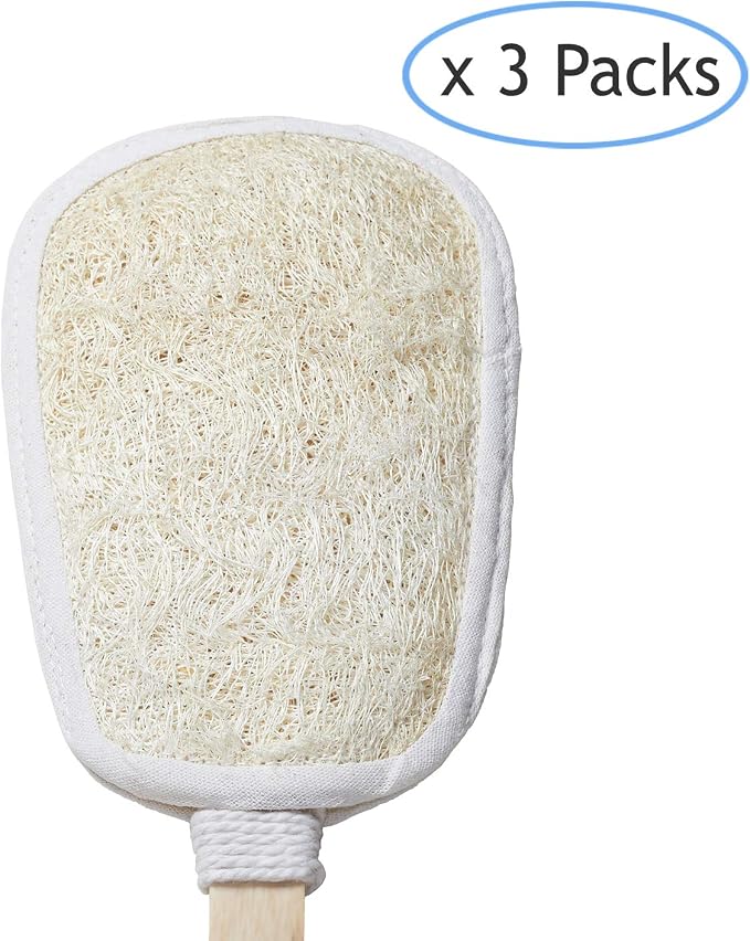 Loofah Sponge Refill for FAAY Back Scrubber on Stick, 3 Packs