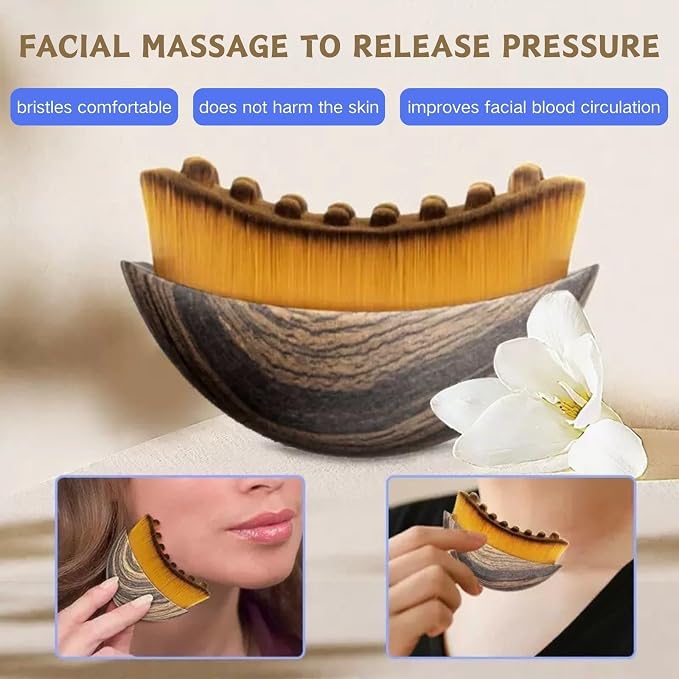 New Lymphatic Contour Face Brush, Contour Face Brush for Lymphatic Drainage, Ergonomically Designed to Fit the Skin Precisely, Face Lifting Tool for Skincare Routine|Portable Gua Sha Alternative (1PC)