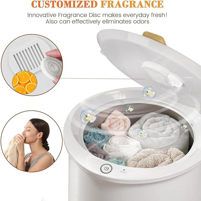 Keenray Towel Warmers, Luxury Bucket Towel Warmer, Large Towel Warmer for Bathroom, Auto Shut Off, Fits Up to Two 40"X70" Oversized Towels, Bathrobes, Blankets, PJ's and More, CL1