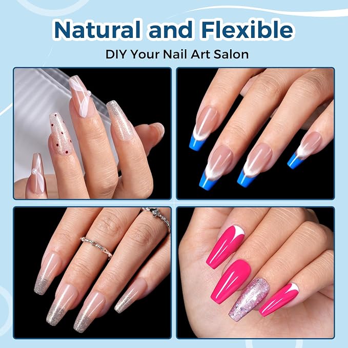 TOMICCA Medium Coffin Nail Tips, 240pcs 15 Sizes, Soft Gel Tips | Half Matte Pre-Shaped Full Cover Clear Fake Nails, Acrylic Press on Nails for Extension, Beginners and Professional Salon