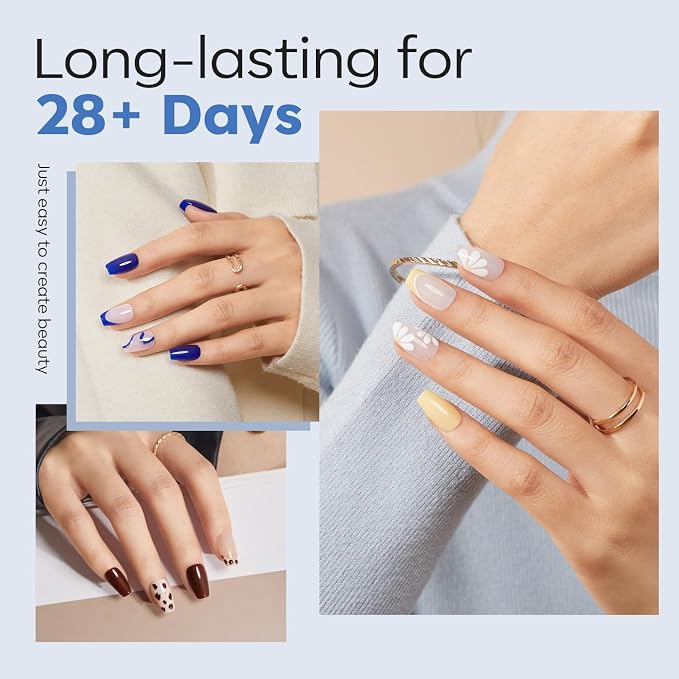 Modelones Extra Short Coffin Nail Tips Pre-shaped Soft Gel Fake Nails False | Acrylic Clear Full Cover Press on Extension Kit Gel Manicure DIY at Home 216PCS 12Sizes