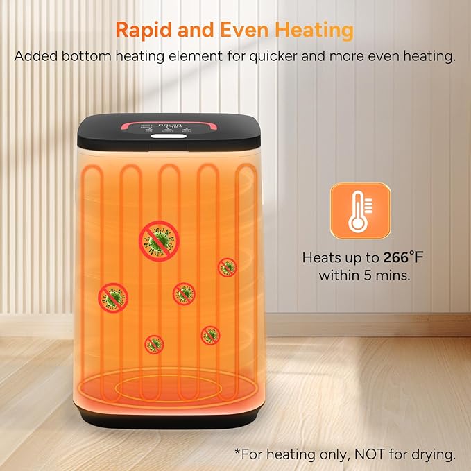 DR.PREPARE Towel Warmer for Bathroom, Luxury Towel Warmer Bucket with LED Display, 3 Timer Settings, Auto Shut Off, Child Safety Lock, 4 Hooks, Large Warmer for 2 Towels, Bathrobes, Blankets, PJ's