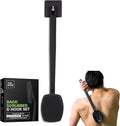 The Man 18.5 Inch Silicone Back Scrubber for Men | Long handle reaches back, shoulders, legs and feet; soft silicone bristles cleanse and exfoliate with body wash